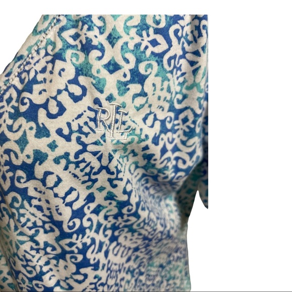 Lauren Ralph Lauren black label v neck top size small pattern. Baumwolle cotton - Picture 9 of 12